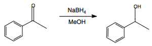 NaBH4 ketone reduction