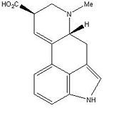 Chemical structure of d-lysergic acid
