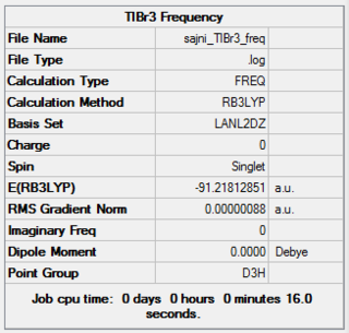TlBr3 Frequency Calculation Summary