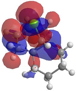 "LUMO+1 orbital by DF method for dihydrogenated product"