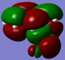 HOMO - Secondary orbital interaction with O2p