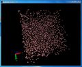 Figure 8(c): View of gas phase simulation in VMD