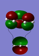Bonding interaction between HOMO of ethene and LUMO of butadiene