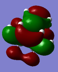 Figure 28b. LUMO of the exo TS, visualisation from a different angle