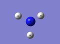 Step 2: As the optimisation occurs the hydrogen atoms are pulled closer to the Nitrogen atom in the centre.