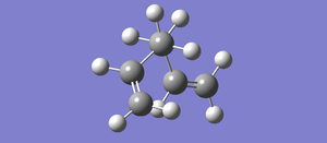 Fig 11: Gauche Conformer of 1,5-Hexadiene (DFT Calculation), Total Energy: -234.61132934 Hartrees Point Group: C1