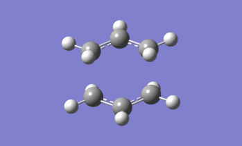 Figure 11: The imaginary vibration found at -818 cm-1 (expand to view the animation)