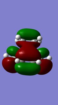 LUMO of the transition state for the Diels-Alder reaction between cis-butadiene and ethene