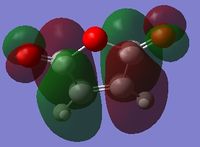 LUMO for maleic anhydride.