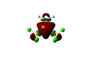 Calculated molecular orbital of silylene