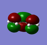 LUMO of butadiene: symmetric