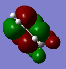 Figure 23a. LUMO of the diene, first visualisation