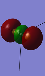 A Gaussview image of 3p sigma bonding orbital(in z direction)
