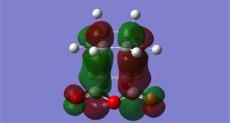 Figure 50: Endo transition state LUMO +2 (Energy = 0.02867 Hartrees) — Antisymmetric