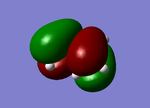 AM1-optimised butadiene HOMO