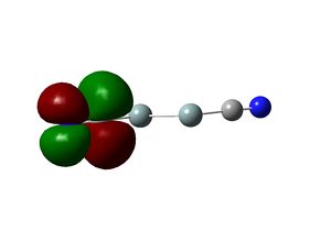 Calculated molecular orbital of silylene