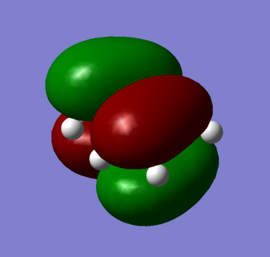 Figure 6b - Anti-symmetric HOMO of optimised butadiene