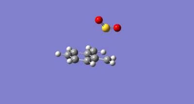 Animation of Cheletropic reaction between Xylylene and SO2