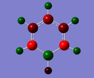 Borataenzene specific charge distribution
