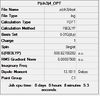 Optimisation summary