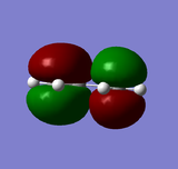 HOMO of butadiene: anti-symmetric
