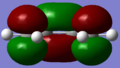 LUMO of butadiene.
