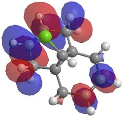 "LUMO+1 orbital by DF method for 13 "