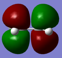 ethylene LUMO antisymmetric