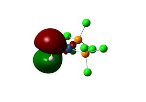 Calculated molecular orbital of silylene