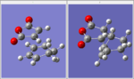 Product and reactants adjacent to each other