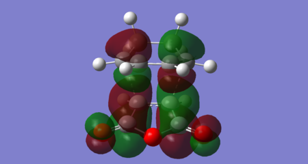 Figure 48: Endo transition state LUMO (Energy = -0.03565 Hartrees) — Antisymmetric