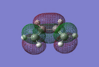 LUMO of C2v cis-butadiene optimised to AM1 level of theory