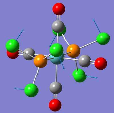 Lowest frequency vibration of the trans complex