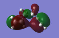 HOMO gauche3 with favourable overlap of pi clouds
