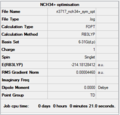 Summary table for optimised [N(CH3)4]+ ion