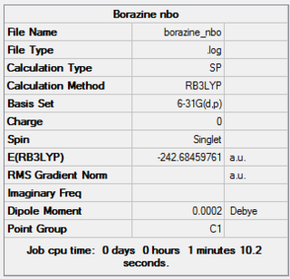 Borazine nbo summary