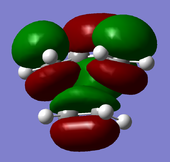 LUMO of the transition structure: symmetric