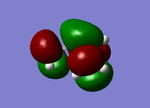 AM1-optimised butadiene LUMO