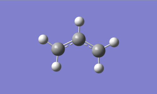 Allyl (CH2CHCH2) fragment used for the proceeding calculation