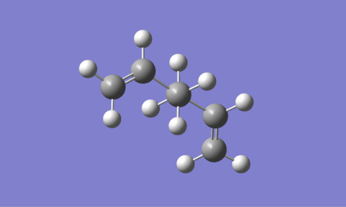 Anti structure, orientated along the C3-C4 bond to highlight the app arrangement of the double bonds